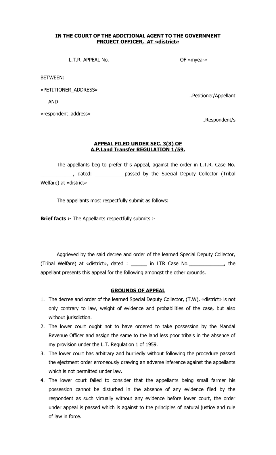 Petition Under Section 151 Cpc preview