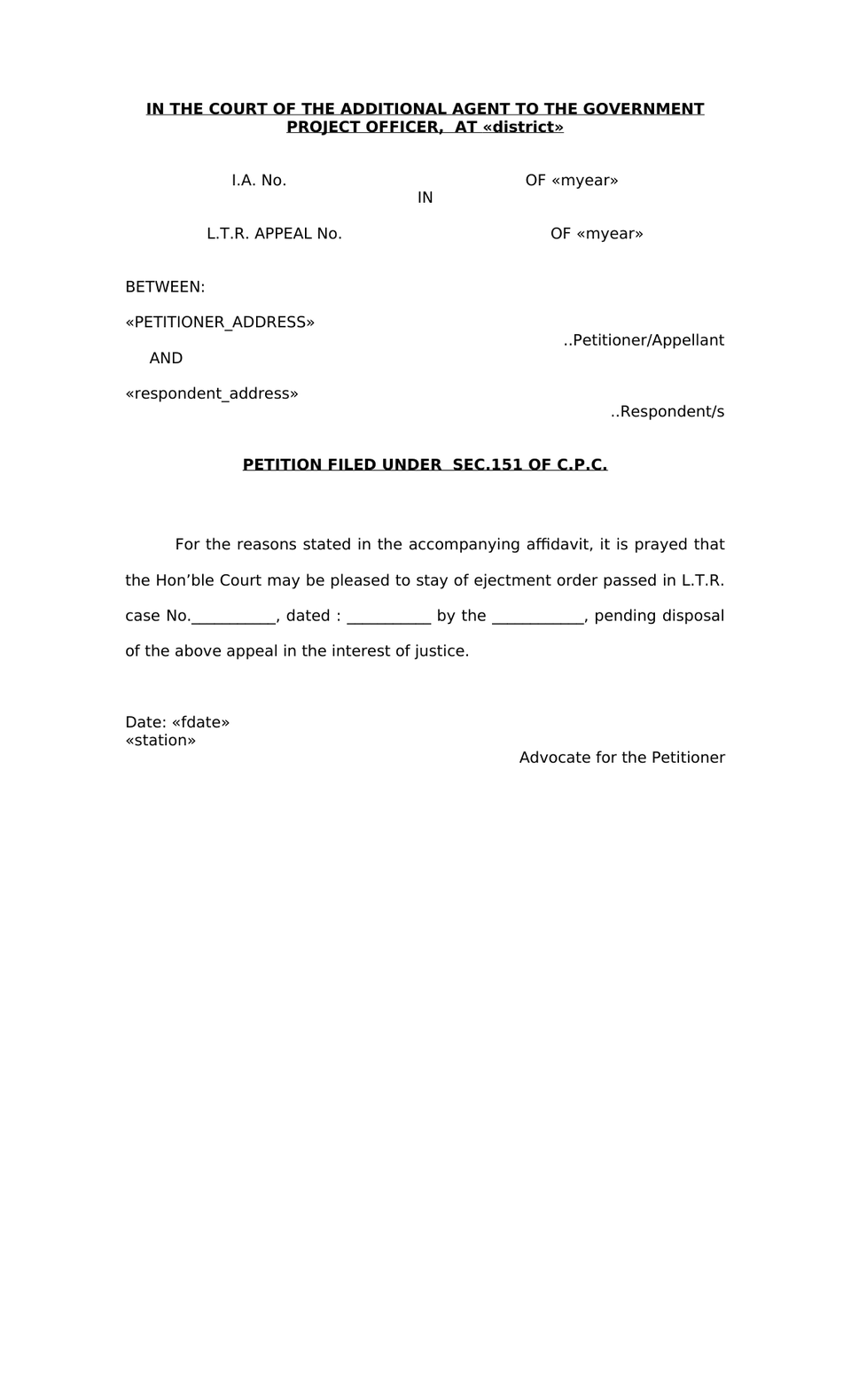 Petition Under Section 151 Cpc preview page 5