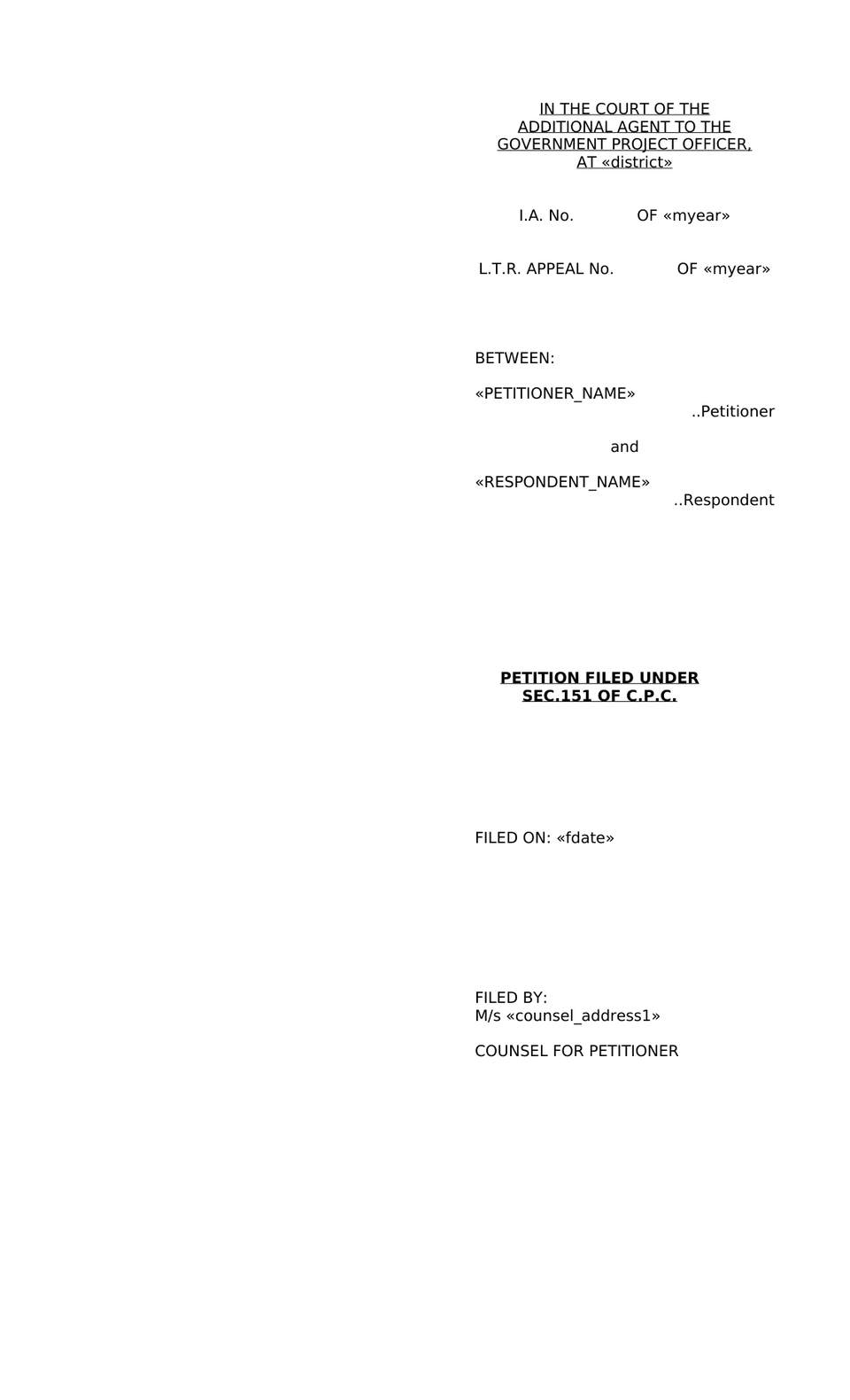 Petition Under Section 151 Cpc preview page 6