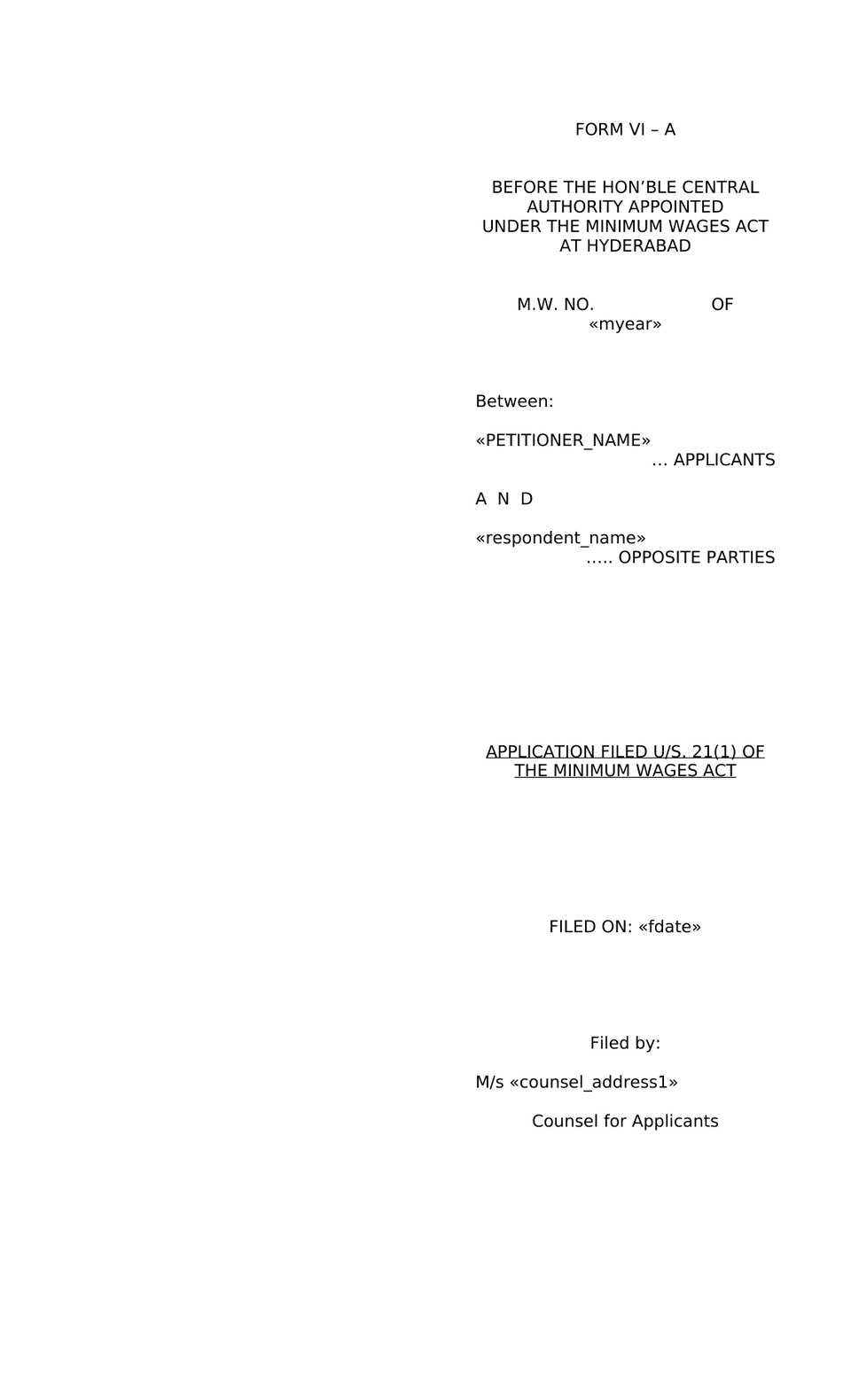 Petition Under Section 20(2) Minimum Wages Act preview page 5