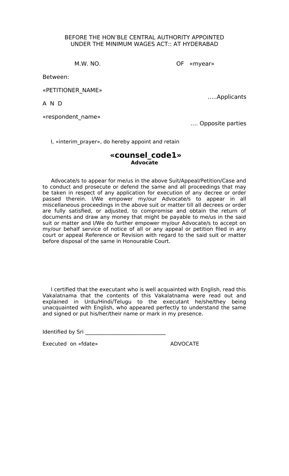 Petition Under Section 20(2) Minimum Wages Act preview page 10