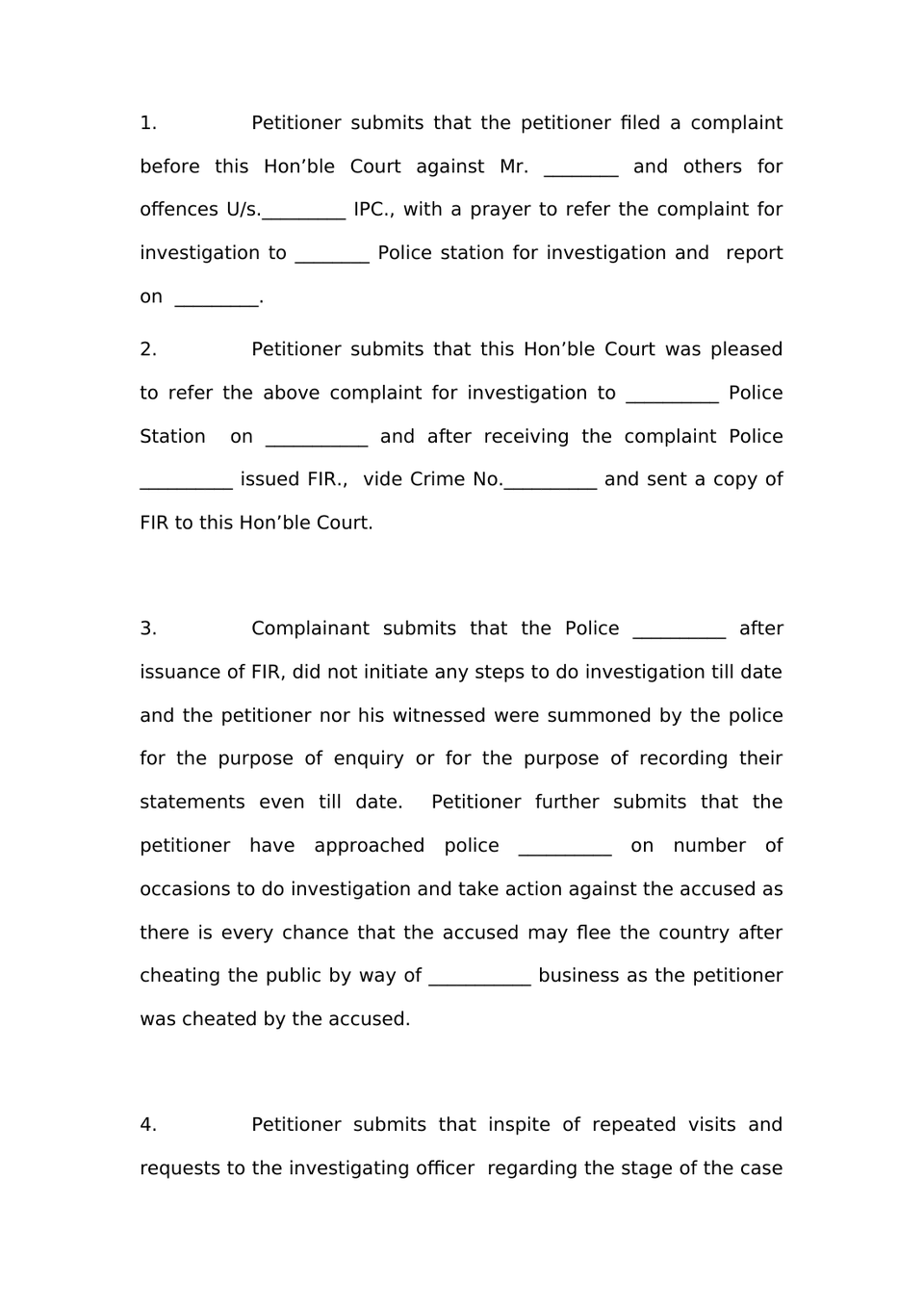 Petition Under Section 210(1)(A) Bnss preview page 2