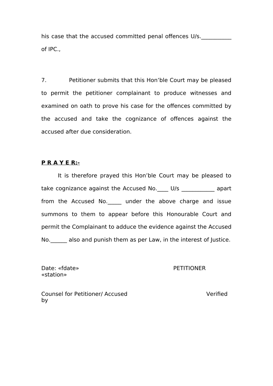 Petition Under Section 210(1)(A) Bnss preview page 4