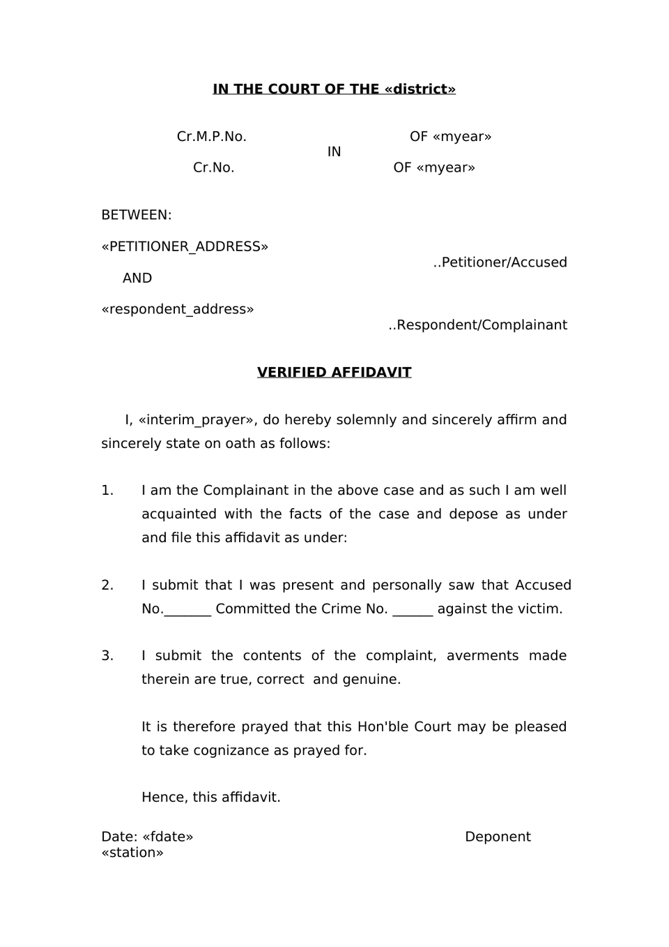 Petition Under Section 210(1)(A) Bnss preview page 6