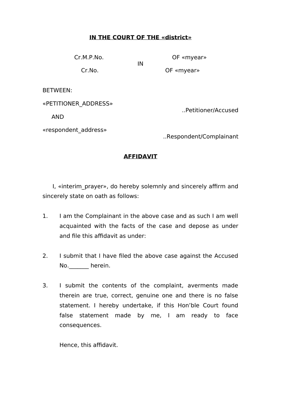 Petition Under Section 210(1)(A) Bnss preview page 9