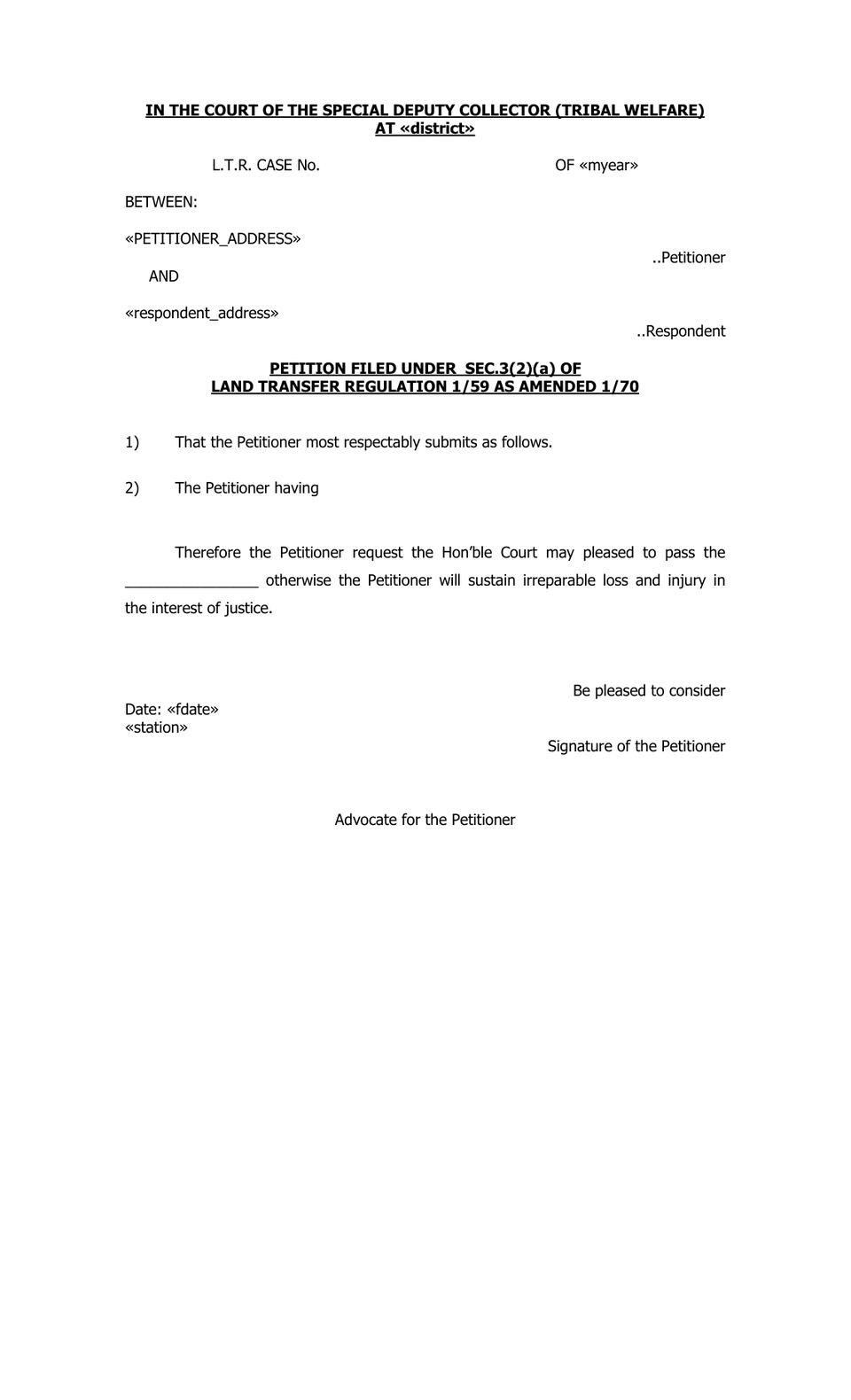Petition Under Section 3(2)(A) preview