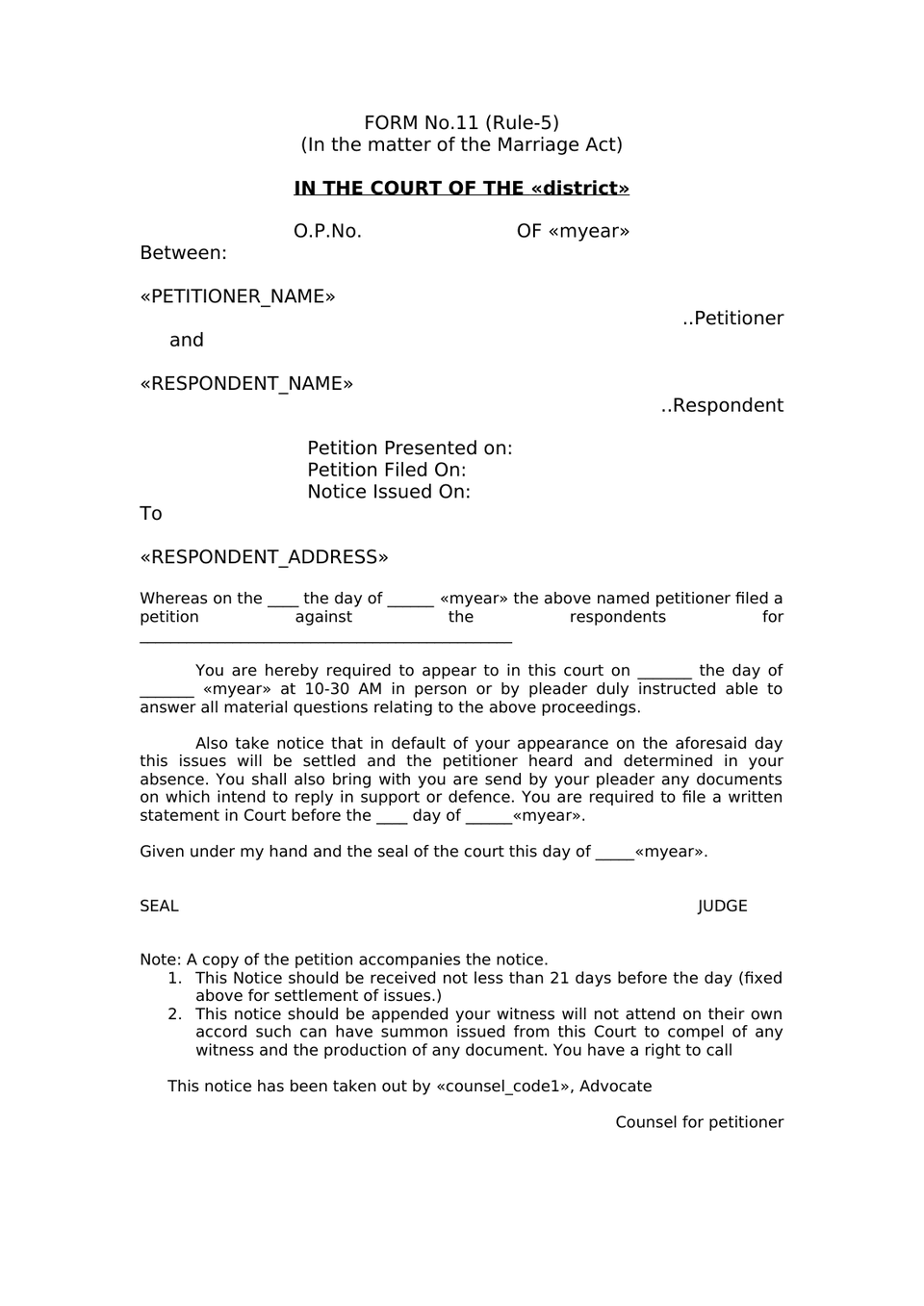 Petition Under Section 9 Hindu Marriage Act preview page 19
