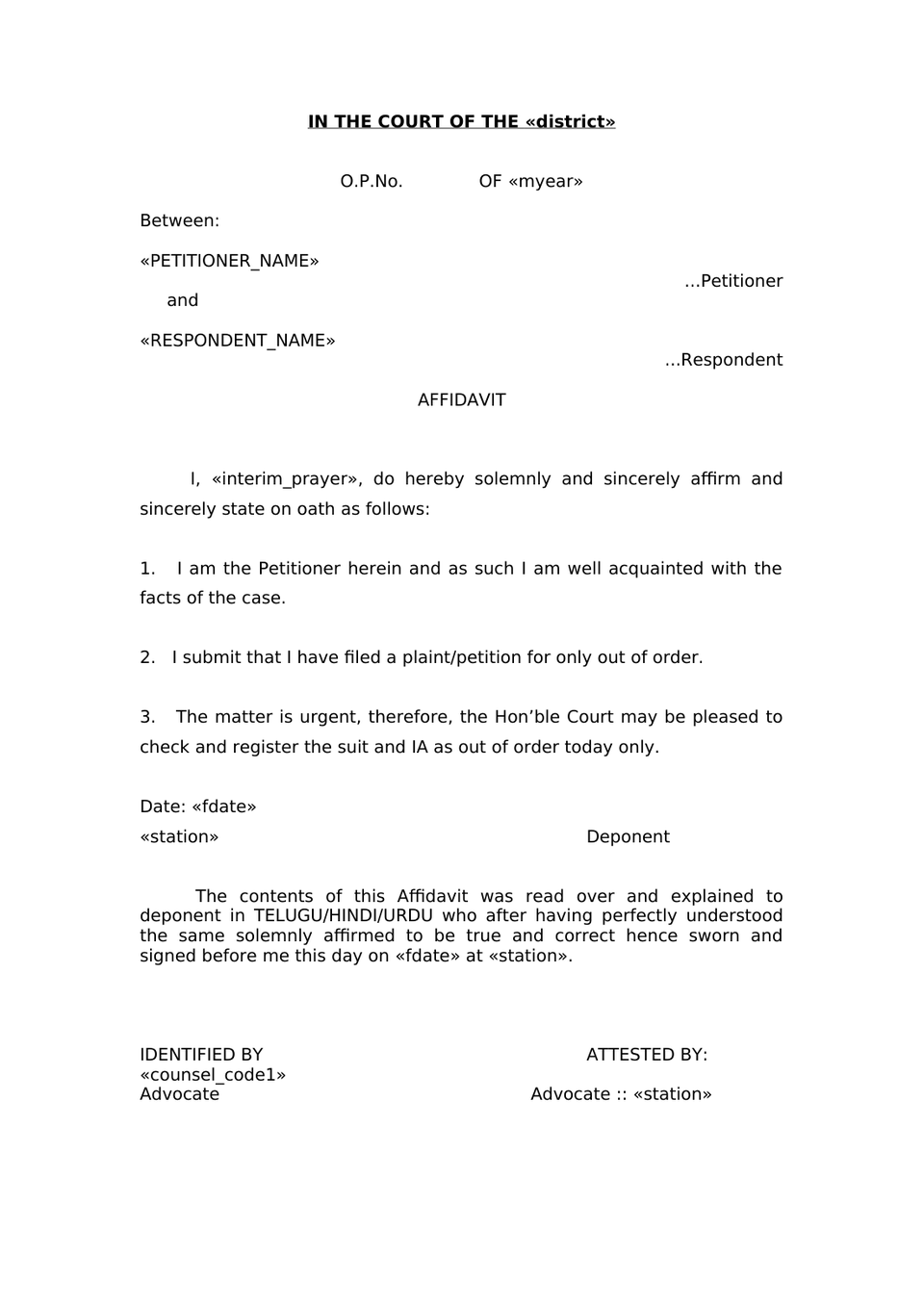 Petition Under Section 9 Hindu Marriage Act preview page 22