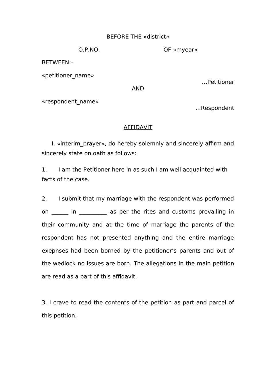 Petition Under Section 9 Hindu Marriage Act preview page 9