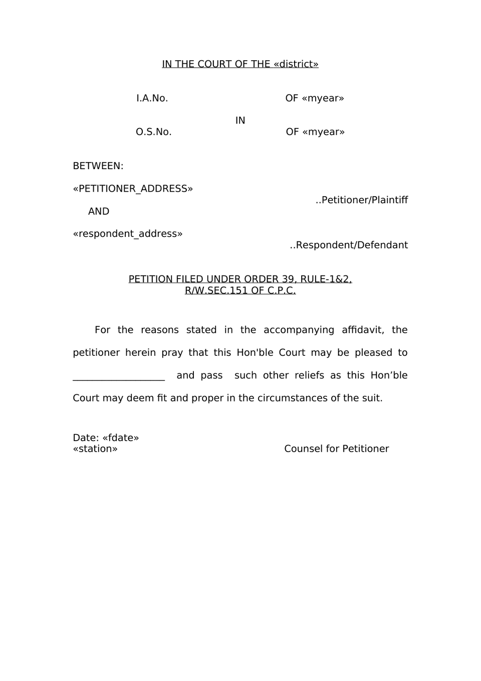 Plaint For Damages Sec 26 Order Vii Rule 1 And 2 Cpc preview page 19