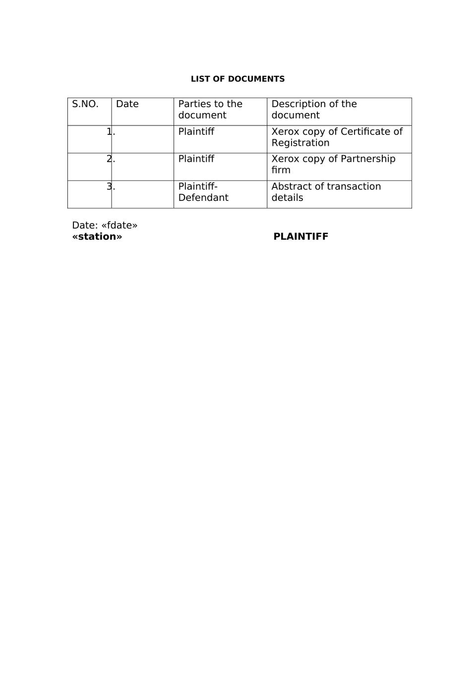 Plaint For Damages Sec 26 Order Vii Rule 1 And 2 Cpc preview page 8