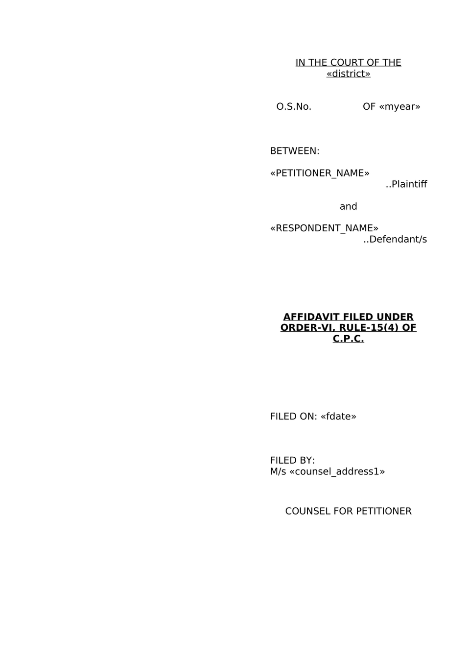 Plaint For Declaration Sec 26 Order Vii Rule 1 Cpc preview page 14