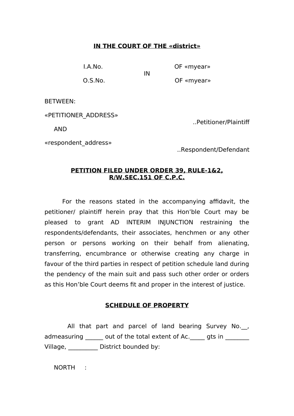Plaint For Declaration Sec 26 Order Vii Rule 1 Cpc preview page 18