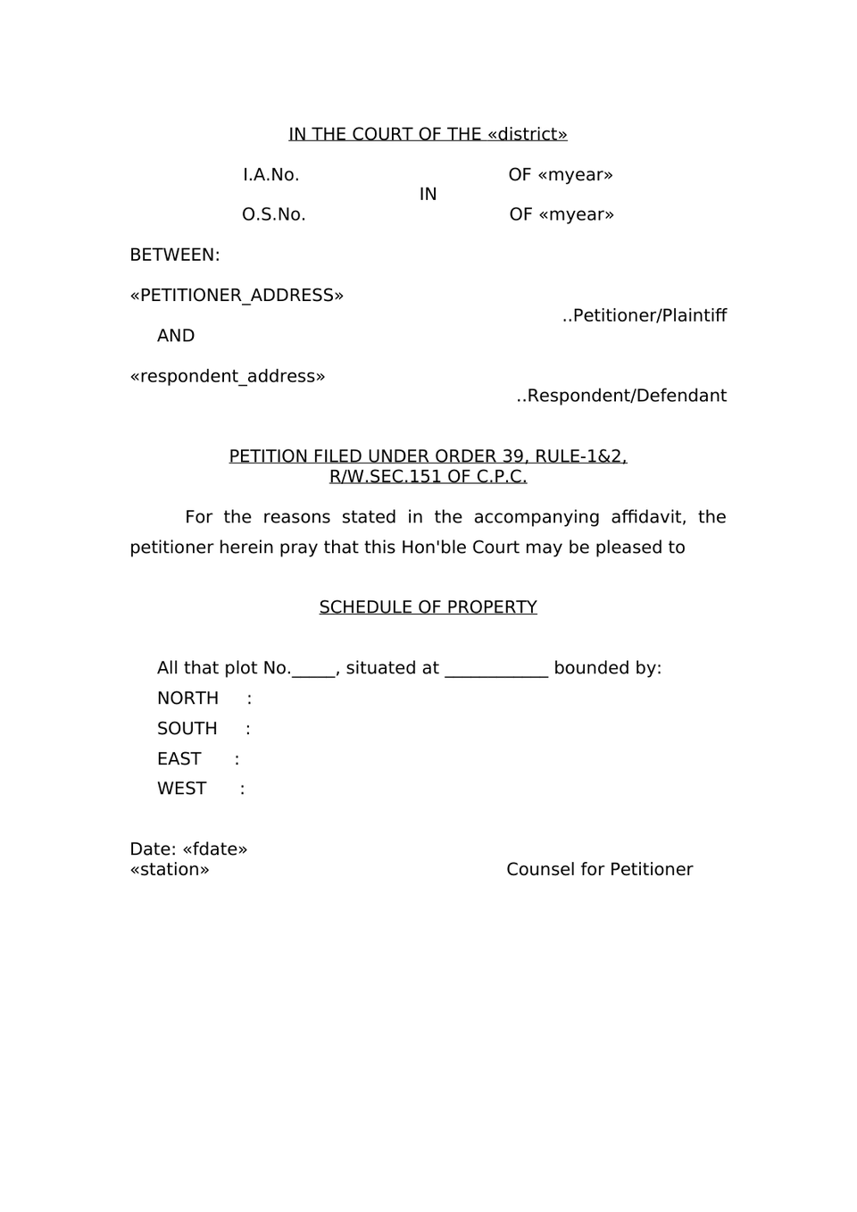 Plaint For Eviction Order Vii Rule 1 And 2 Rw Sec 26 Cpc preview page 21