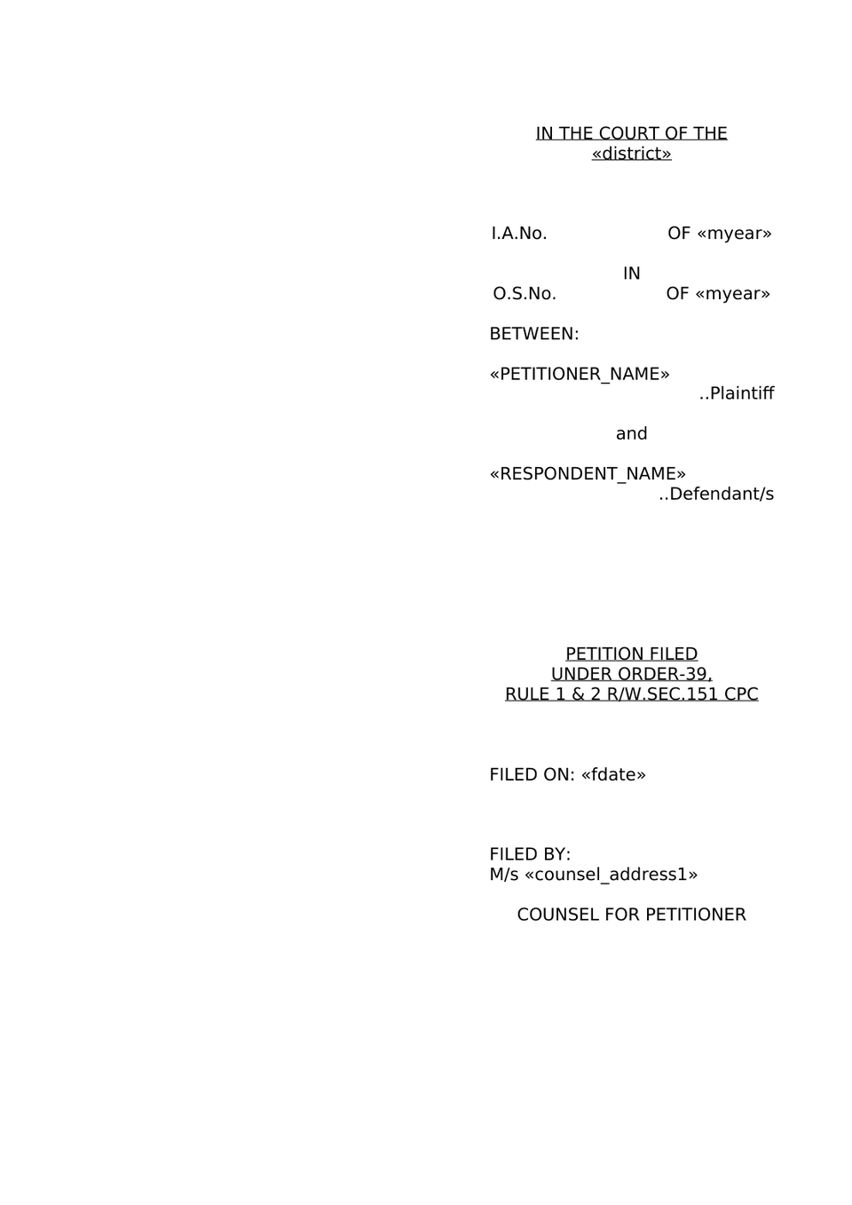 Plaint For Eviction Order Vii Rule 1 And 2 Rw Sec 26 Cpc preview page 22