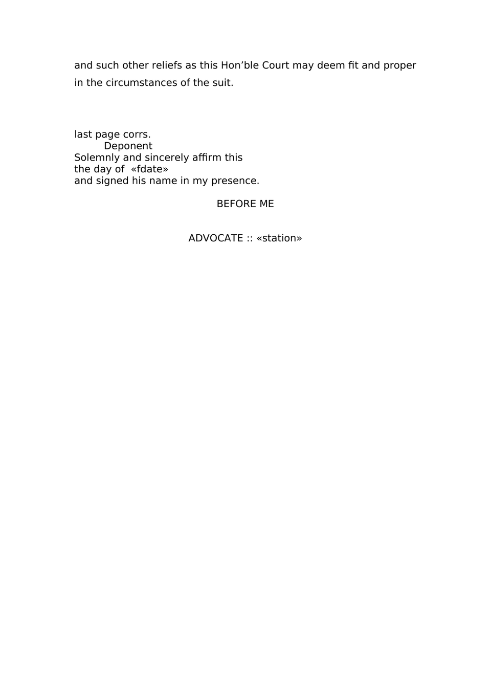 Plaint For Injunction Sec 26 Order Vii Rule 1 Cpc preview page 16