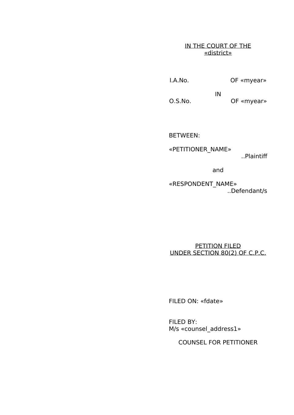 Plaint Liquidated Demand Sec 26 Order Vii Rule 1 And 2 Cpc preview page 30