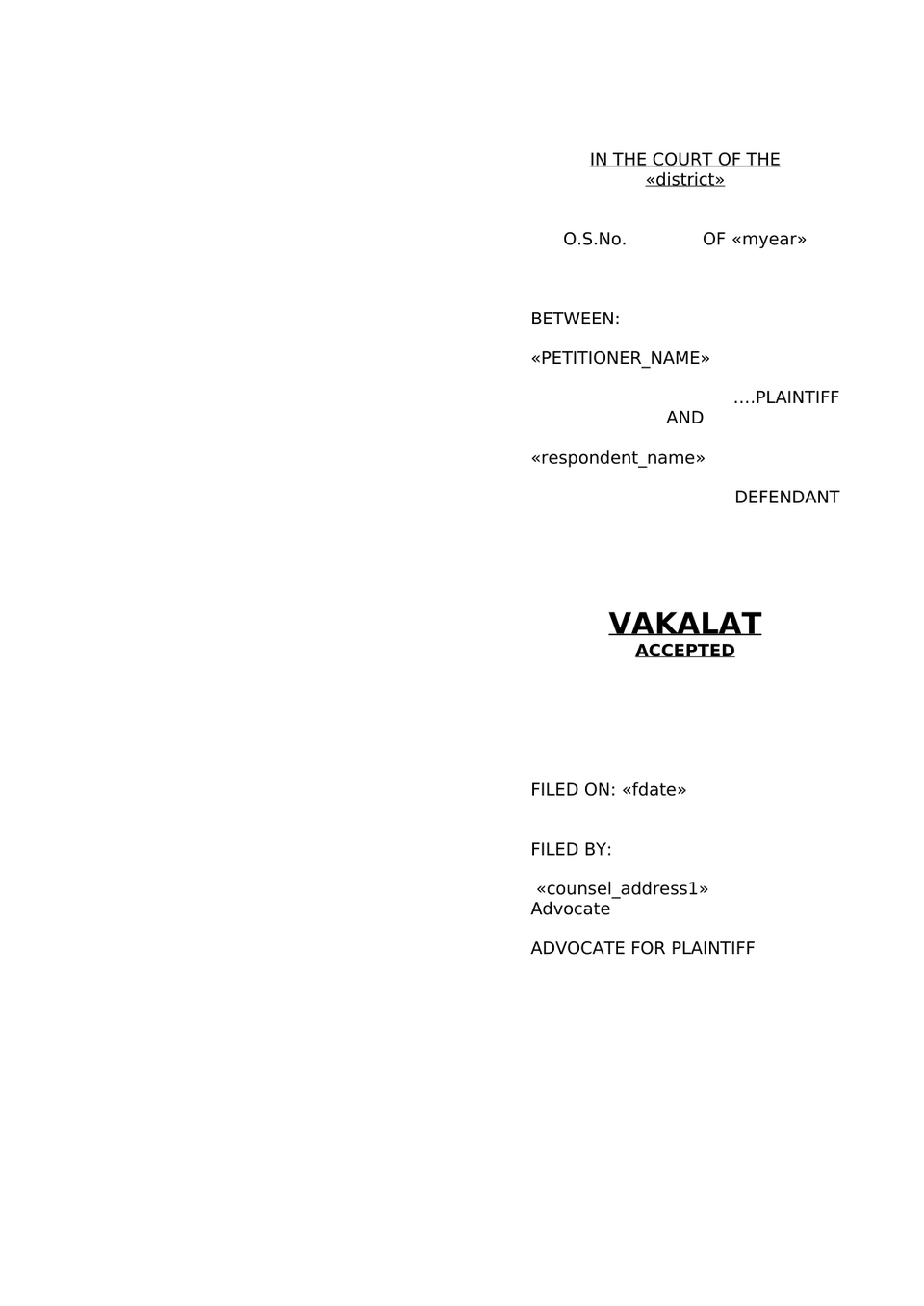 Plaint Type 2 Sec 26 Order Vii Rule 1 Cpc preview page 32