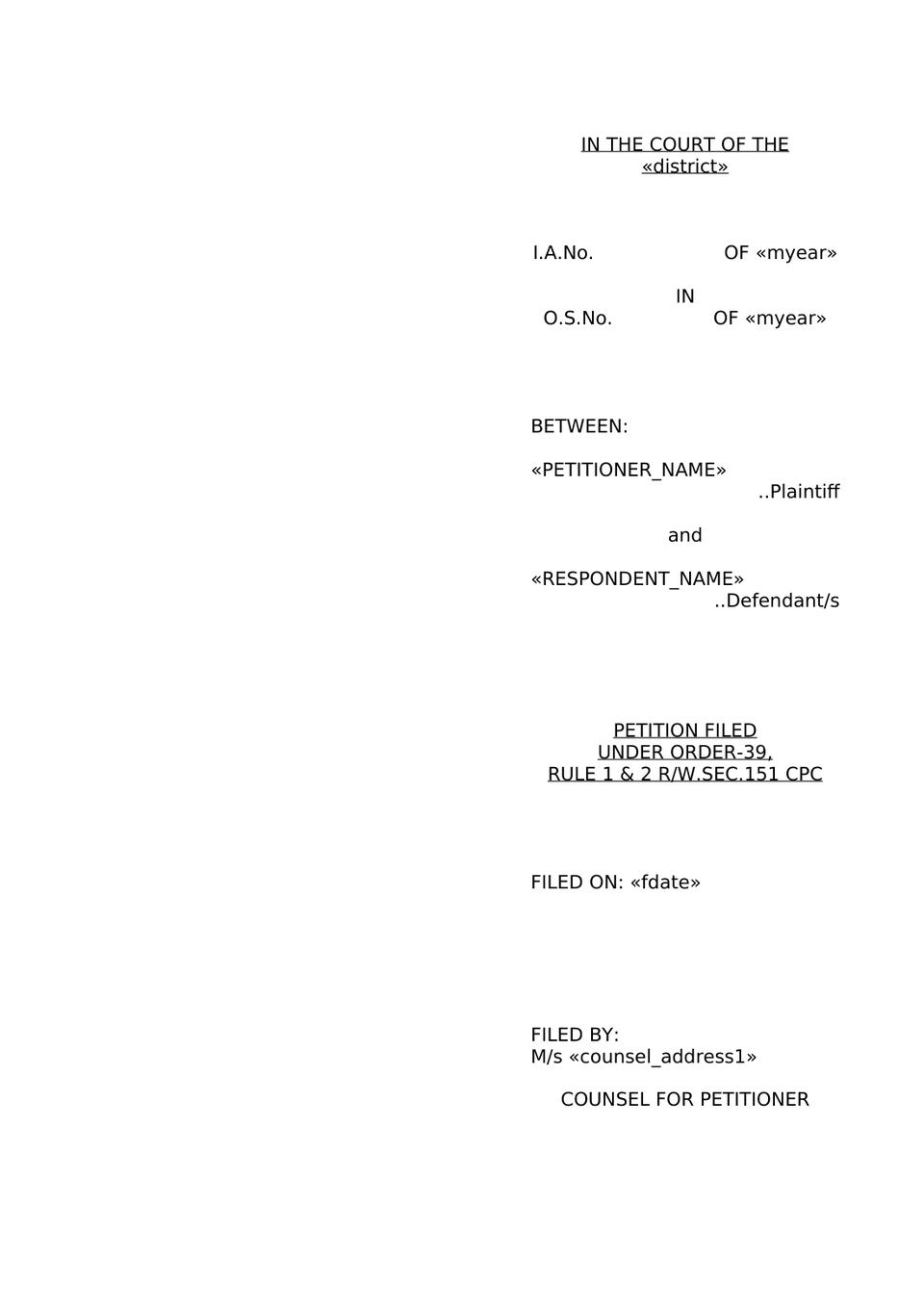 Plaint Under Sec 26 Order Vii Rule 1 Cpc preview page 19