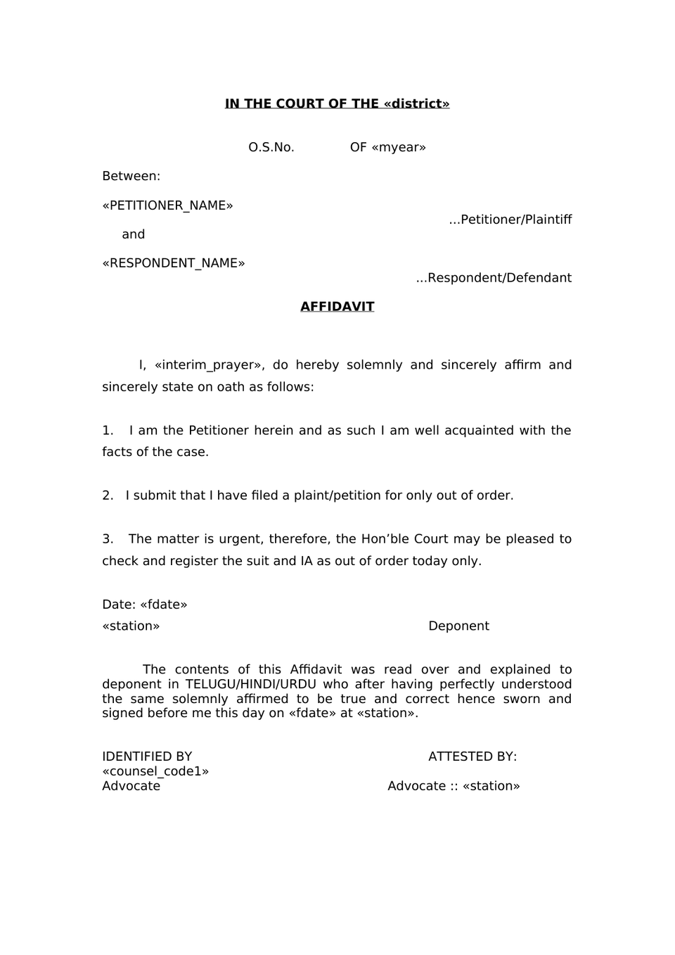 Plaint Under Sec 26 Order Vii Rule 1 Cpc preview page 28