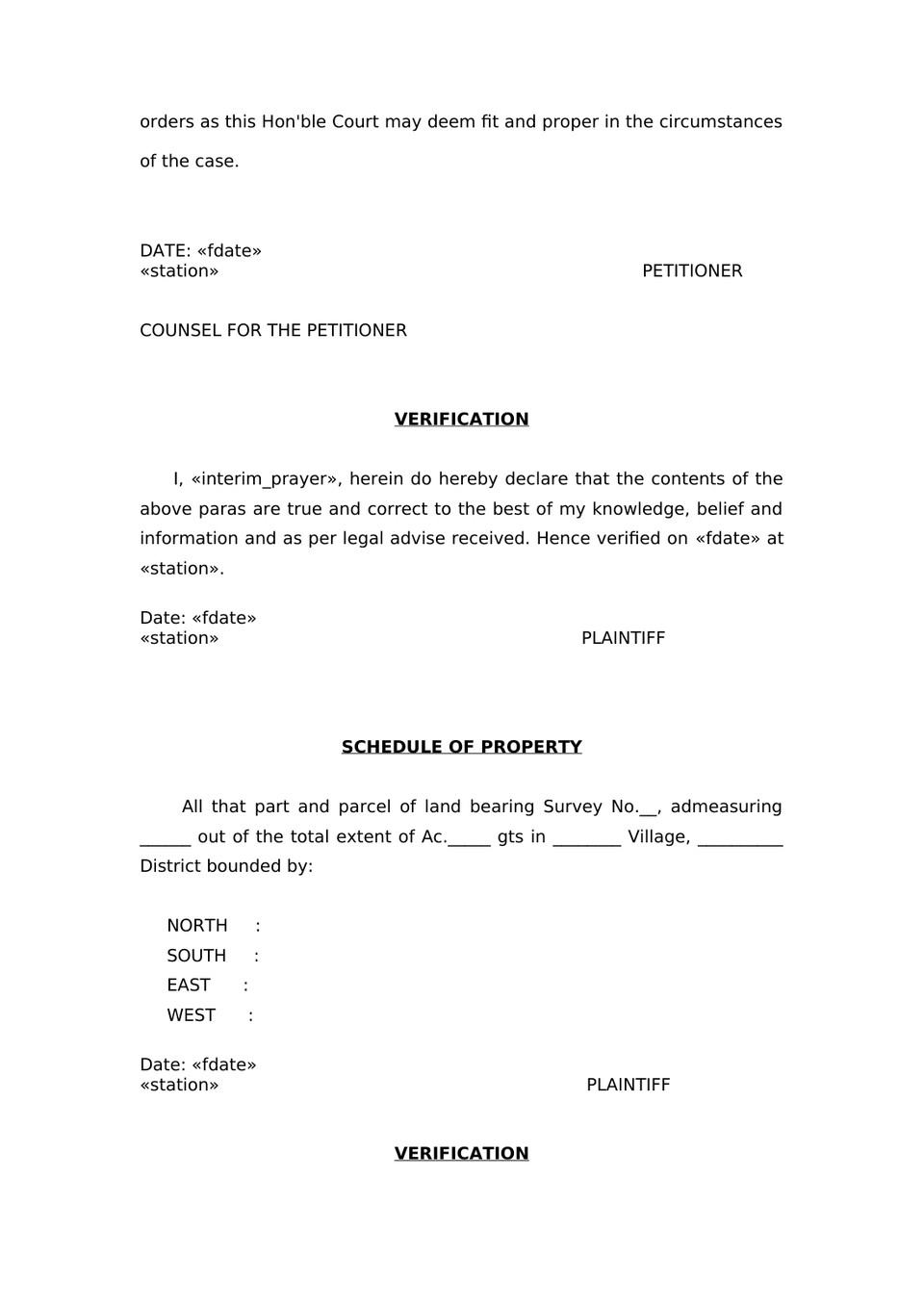 Probate Petition Indian Succession Act preview page 3