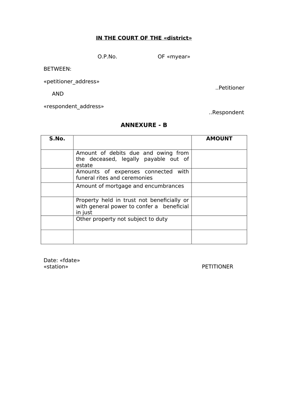 Probate Petition Indian Succession Act preview page 7