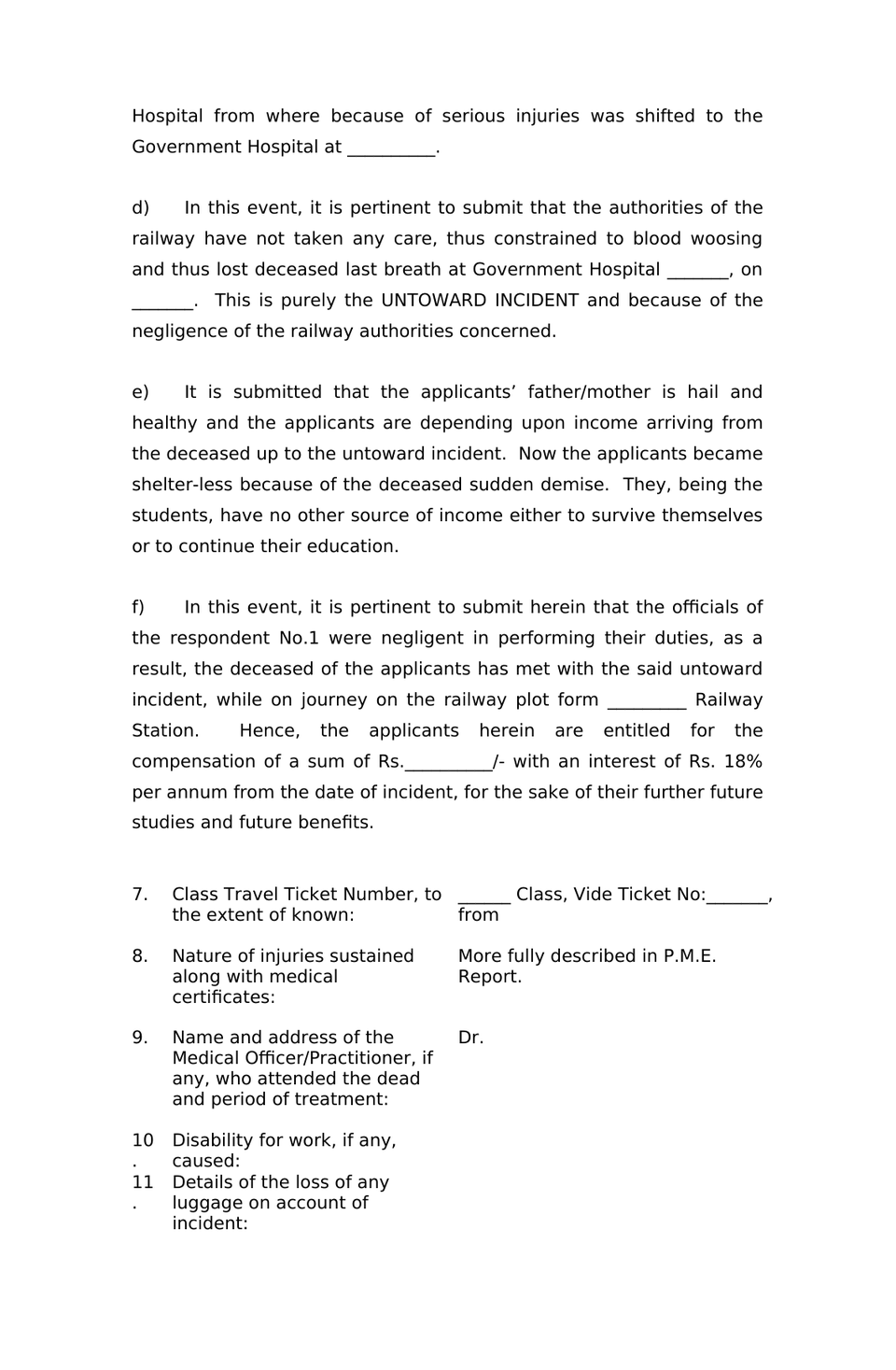 Railway Original Application Appeal preview page 3