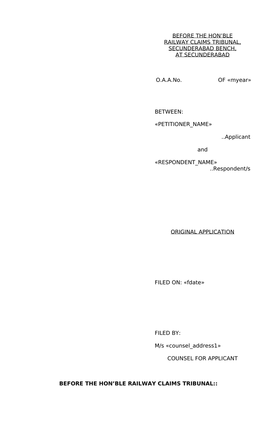 Railway Original Application Appeal preview page 6