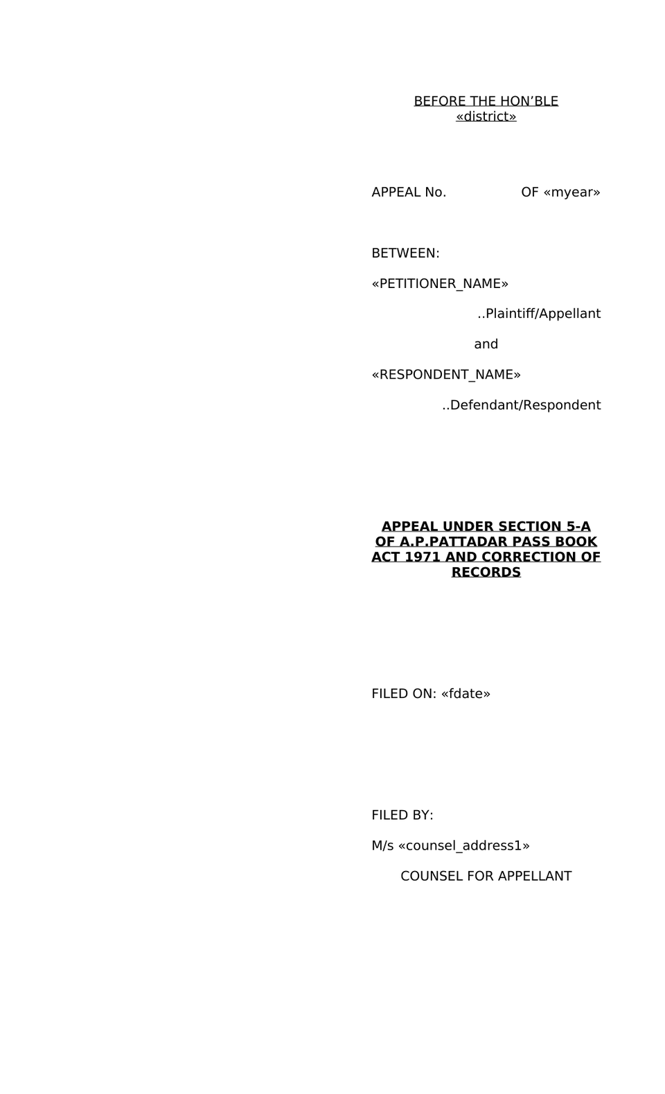 Rdo Appeal Petition Under Section 151 Cpc preview page 4