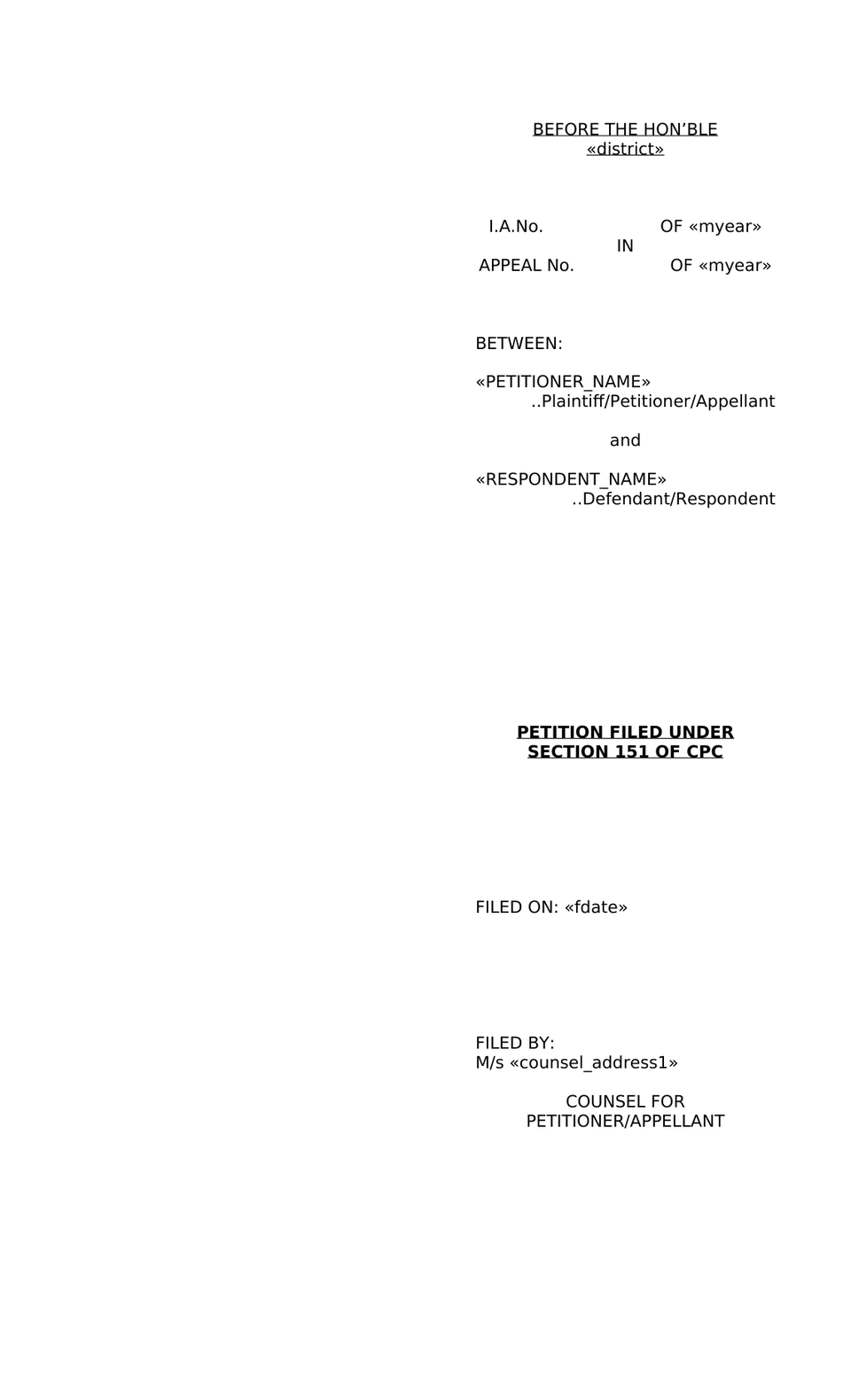 Rdo Appeal Petition Under Section 151 Cpc preview page 8