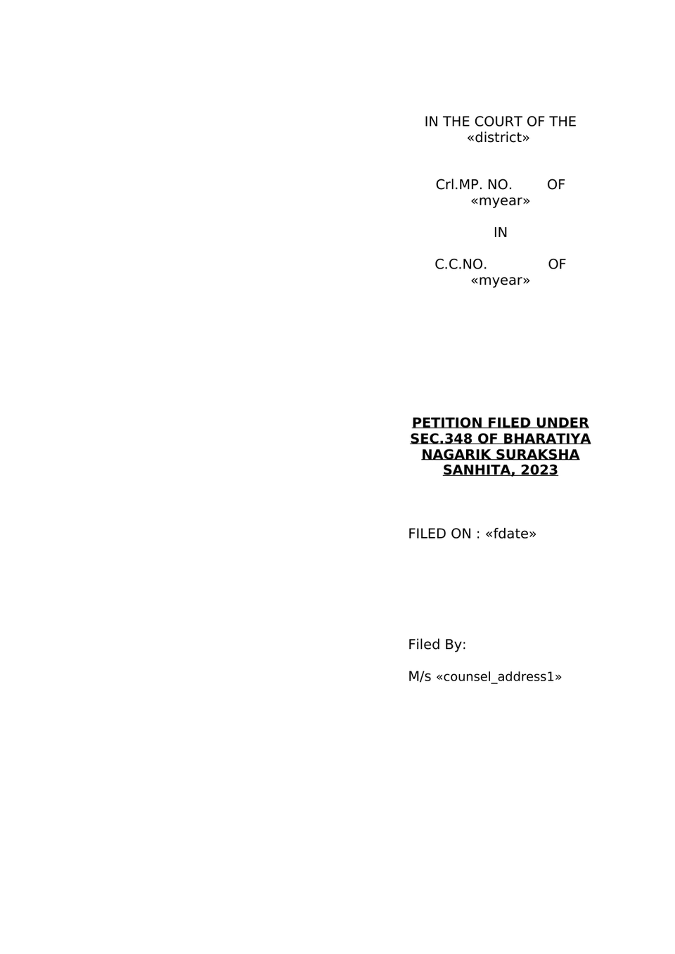 Recall Petition Under Sec 348 Bnss preview page 3
