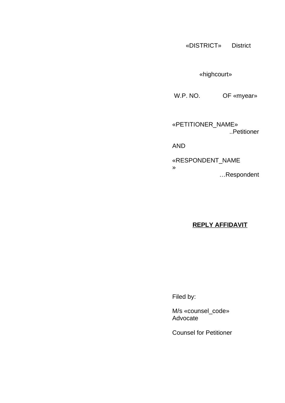 Reply Affidavit To Counter Affidavit preview page 3