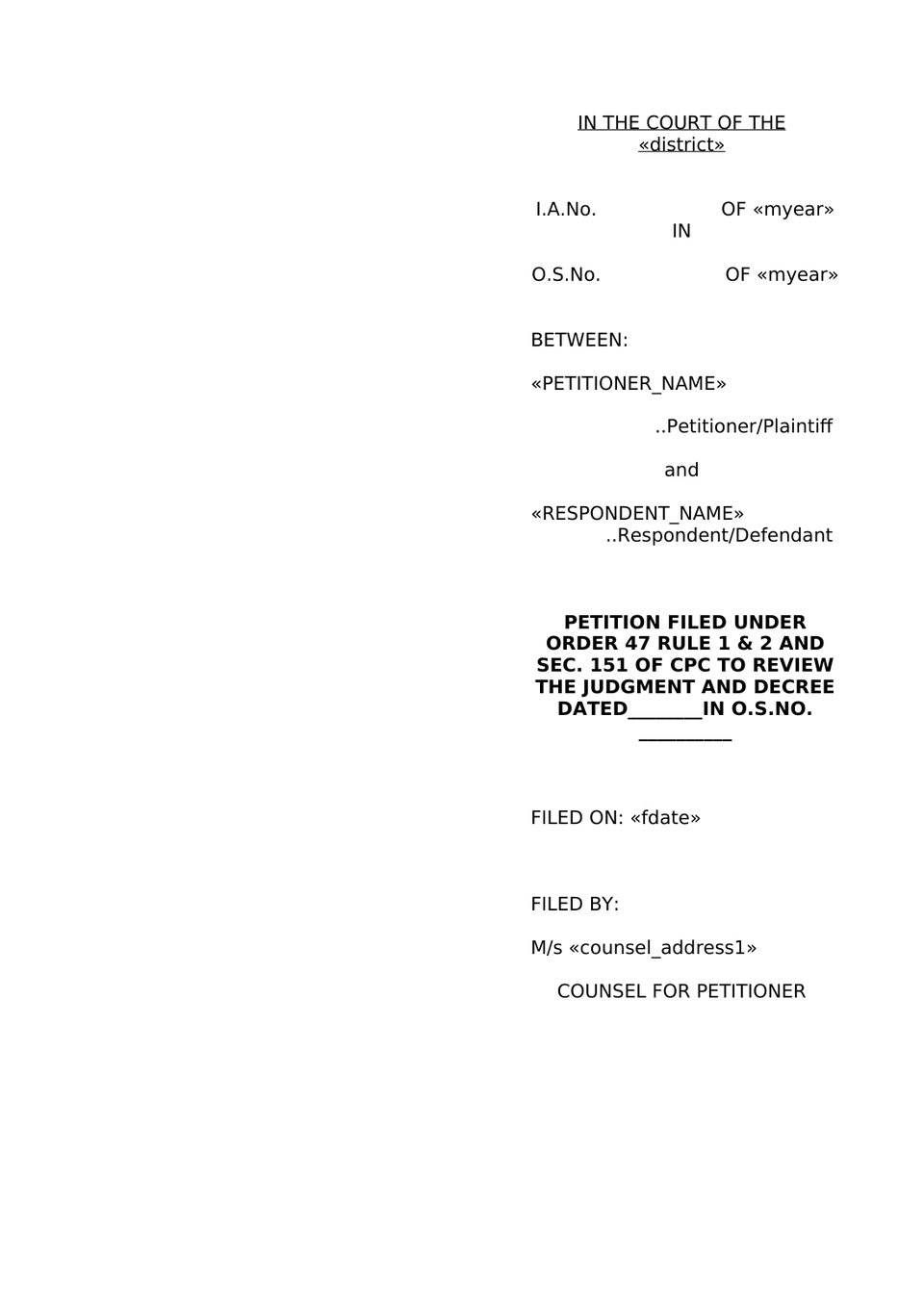 Review Petition Order 47 Rule 1 And 2 Cpc preview page 4