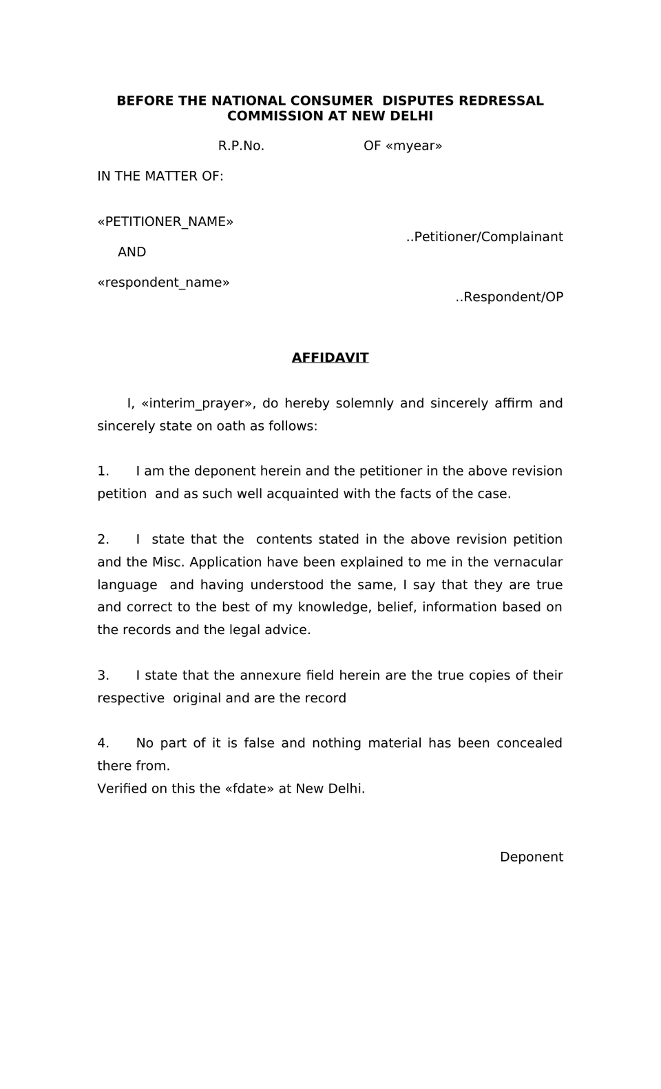 Revision Petition Under Sec 21 Consumer Protection Act preview page 7