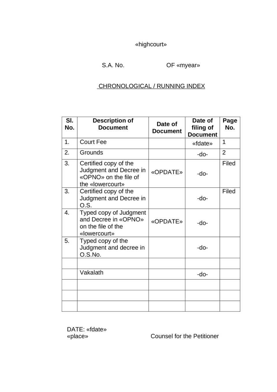 Second Appeal Civil Suit petition format preview