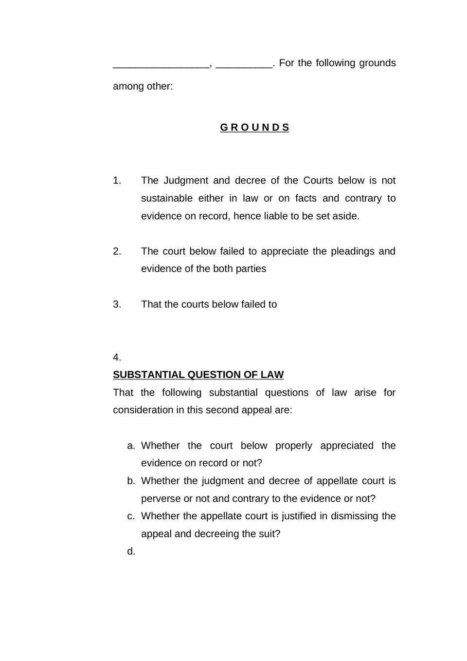 Second Appeal Civil Suit preview page 4