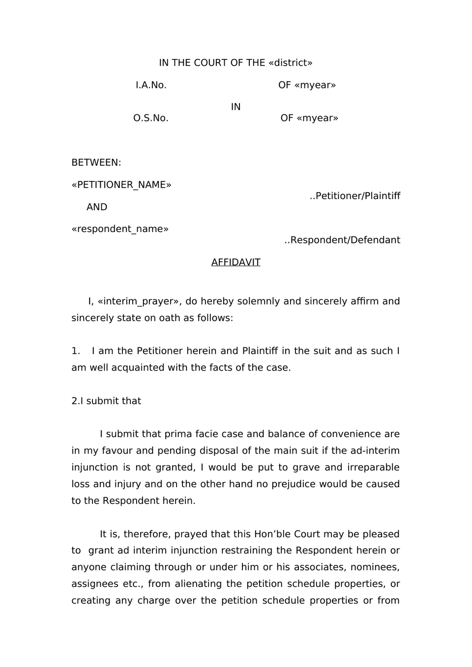 Suit For Specific Performance Of Contract And Other Reliefs Under Sec.26  Order-Vii, R-1 & 2 Of Cpc preview page 18