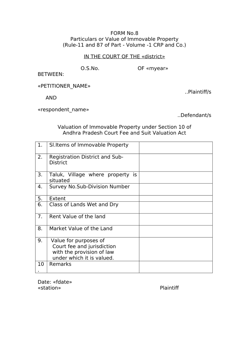 Suit For Specific Performance Of Contract And Other Reliefs Under Sec.26  Order-Vii, R-1 & 2 Of Cpc preview page 23
