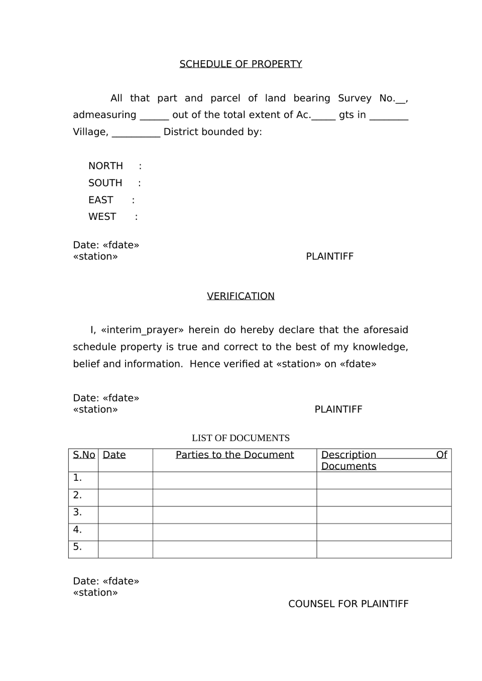Suit For Specific Performance Of Contract And Other Reliefs Under Sec.26  Order-Vii, R-1 & 2 Of Cpc preview page 7