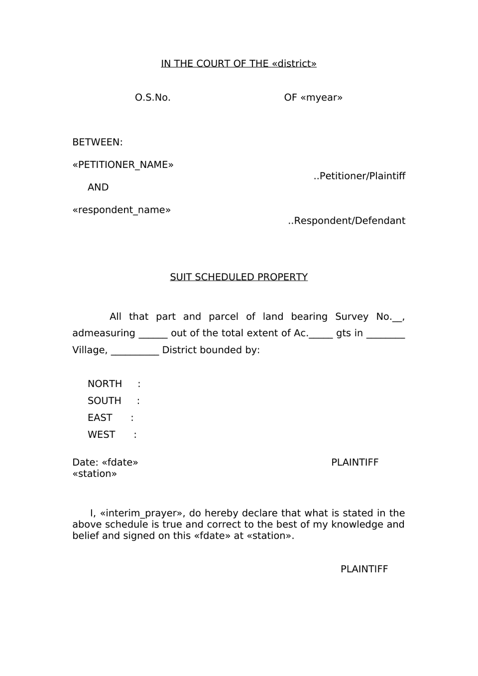 Suit For Specific Performance Of Contract And Other Reliefs Under Sec.26  Order-Vii, R-1 & 2 Of Cpc preview page 8