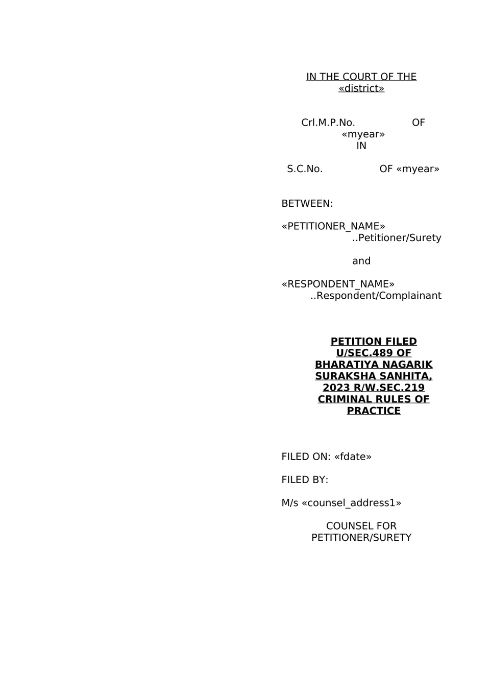 Section 489 Bnss Fdr Return preview page 2