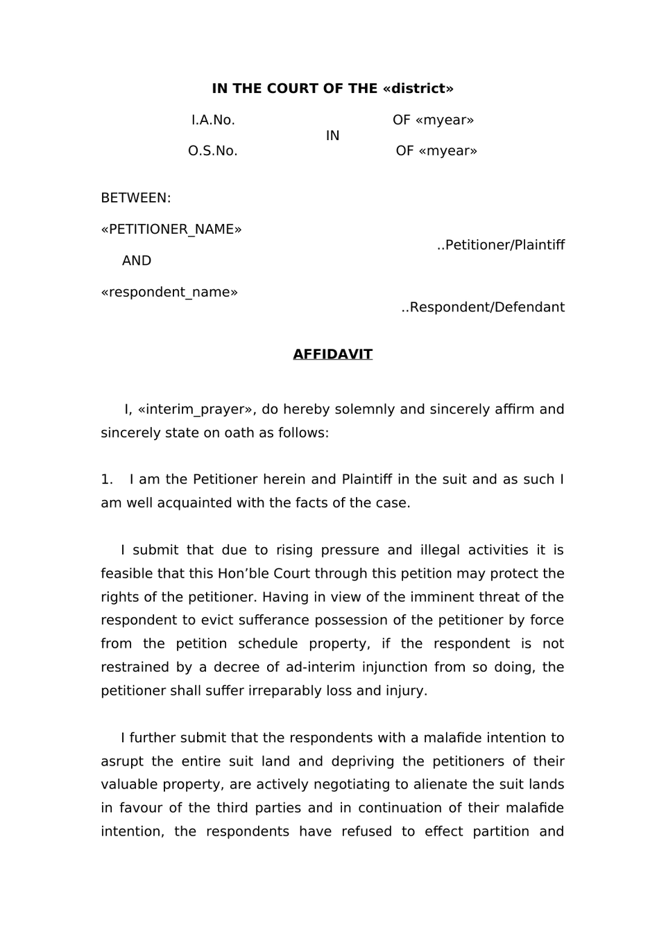 Suit For Partition And Separate Possession Of Jointancestral Property preview page 16