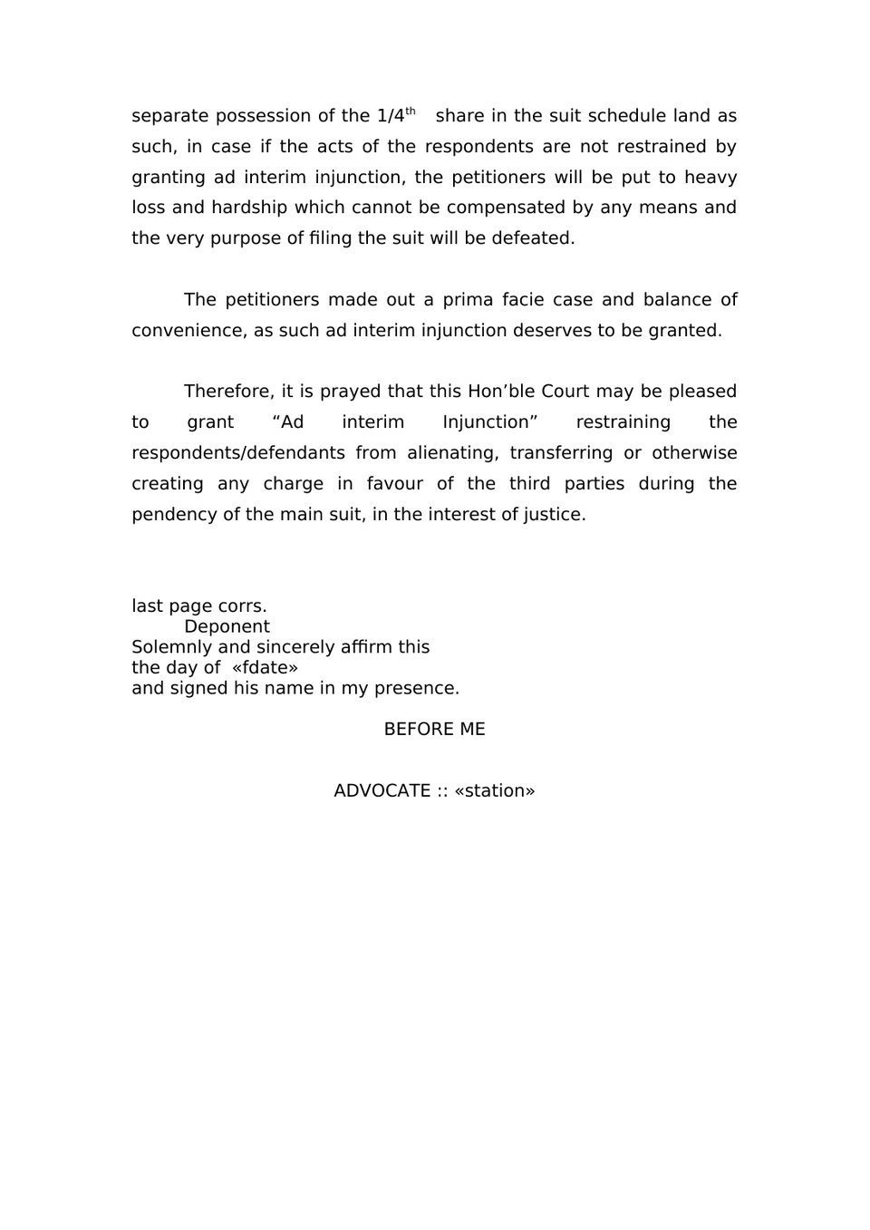 Suit For Partition And Separate Possession Of Jointancestral Property preview page 17