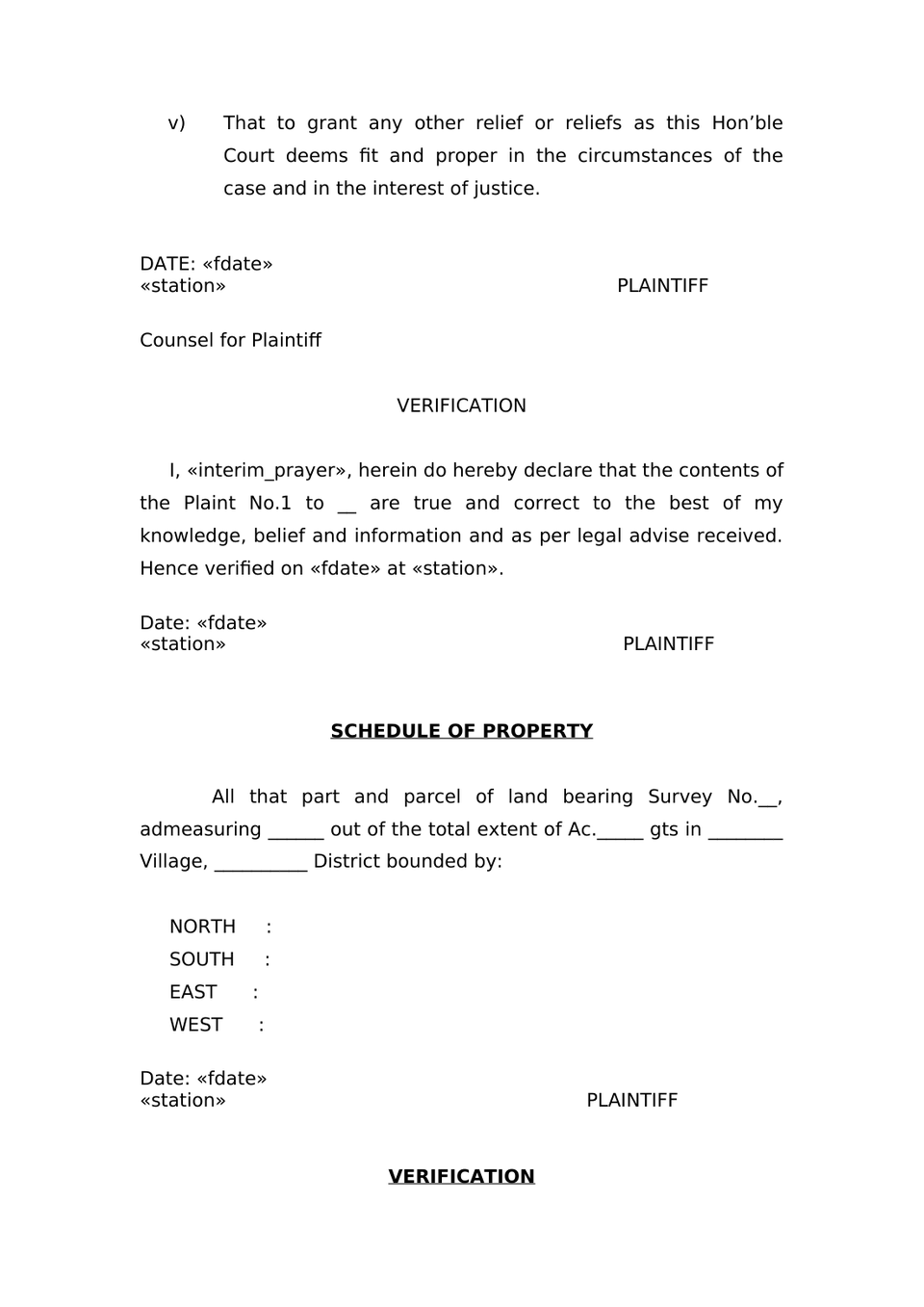 Suit For Partition And Separate Possession Of Jointancestral Property preview page 4