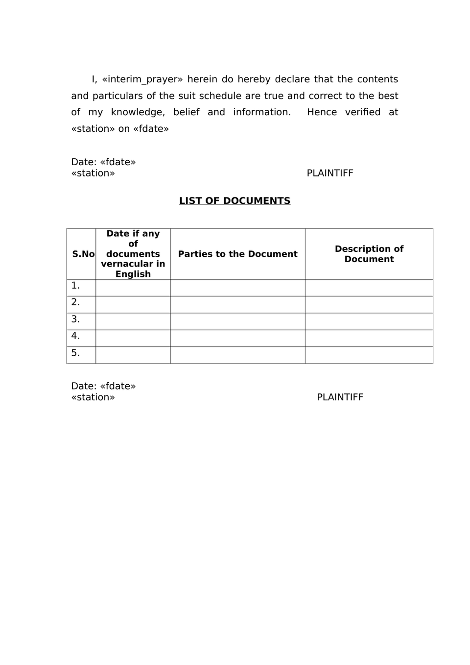 Suit For Partition And Separate Possession Of Jointancestral Property preview page 5