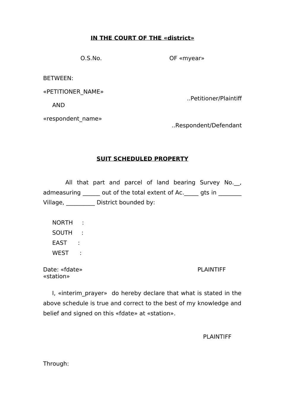 Suit For Partition And Separate Possession Of Jointancestral Property preview page 6