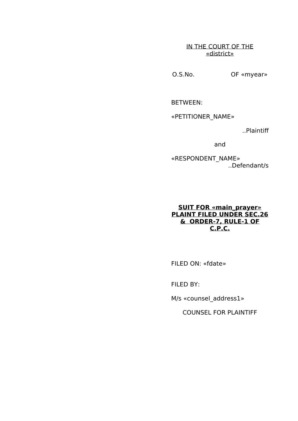 Suit For Partition And Separate Possession Of Jointancestral Property preview page 8