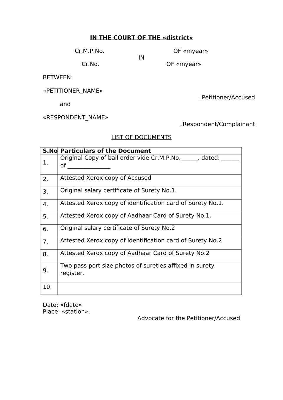 Surrender Petition Pursuant To Anticipatory Bail Order Under Section 187(2) Of Bharatiya Nagarik Suraksha Sanhita, 2023 preview page 16