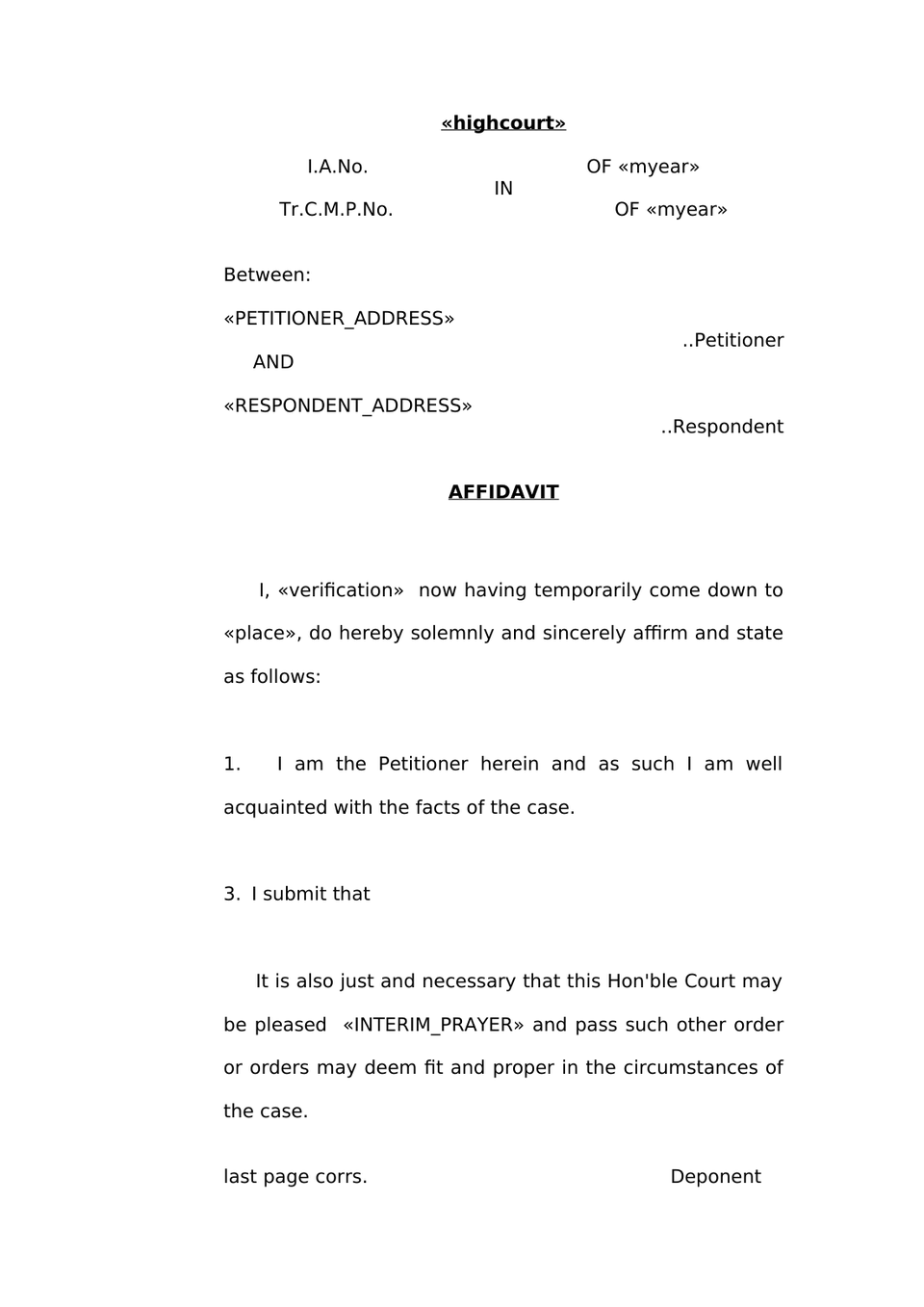 Transfer Civil Miscellaneous Petition (Cmp) Under Section 24 Of The Code Of Civil Procedure, 1908 (Cpc) preview page 11