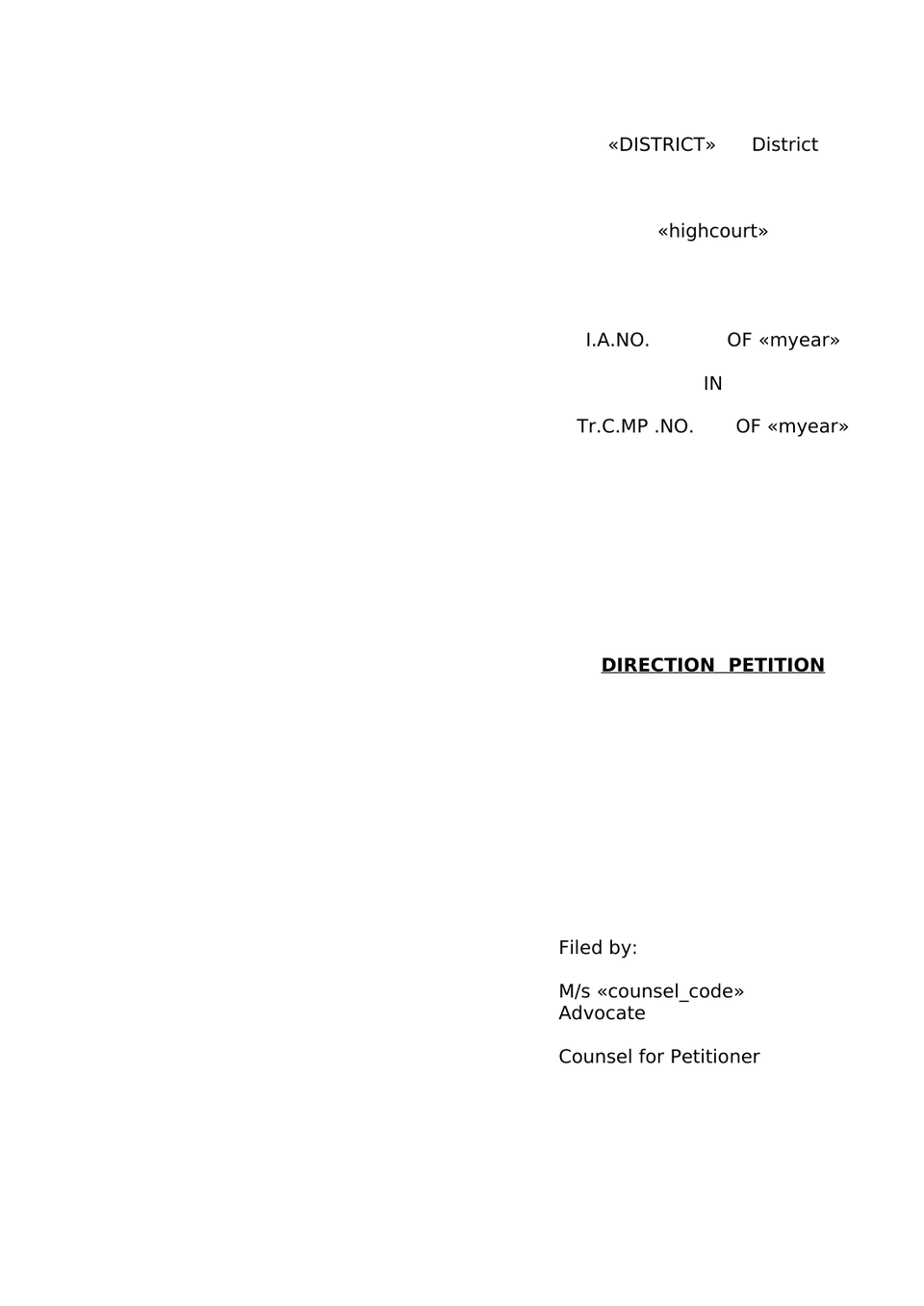 Transfer Civil Miscellaneous Petition (Cmp) Under Section 24 Of The Code Of Civil Procedure, 1908 (Cpc) preview page 10